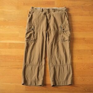 Polo Ralph Lauren Cargo Pants Mens Brown Cotton Utility Gorpcore 38x30 Baggy